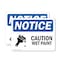 Signmission Caution Wet Paint, 14 in W x Rectangle, Plastic OS-2PACK-NS-P-1014-L-10524 - alternate 1